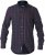 D555 Nixon LS Shirt Navy/Wine - Chemises - Chemises Grandes Tailles Hommes