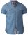 D555 Nathan Short Sleeve Shirt Blue - Chemises - Chemises Grandes Tailles Hommes