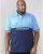 D555 Ernest Polo Blue & Navy - Polos - Polos homme grande taille
