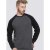 D555 Illinois Long Sleeve T-shirt Charcoal - T-shirts - T-shirts Homme Grande Taille