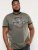 D555 Hereford Brooklyn Motorbike Printed Ringer T-Shirt Khaki - T-shirts - T-shirts Homme Grande Taille