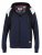D555 Silverton Contrast Panneled Hoodie Navy - Sweatshirts & hoodies - Sweatshirts/Hoodies grande taille homme