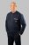 20 Nodi Long Pajamas in Stretch Fleece Cotton with Serafino Collar and Jacket with Pocket and Side Slits Navy - Pyjamas/vêtements de détente - Pyjamas Grande Taille pour Hommes
