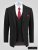 D555 Ted Veste de costume Noir - Costumes - Costumes grandes tailles 