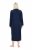 Ulla Popken 749967 Peignoir en éponge à fermeture éclair Bleu marine - Robes de chambre & peignoirs - 