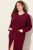 Ulla Popken 749967 Peignoir en éponge à fermeture éclair Bordeaux - Robes de chambre & peignoirs - 