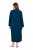 Ulla Popken 749967 Peignoir en éponge à fermeture éclair Pétrole - Robes de chambre & peignoirs - 