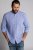JP1880 790394 Chemise manches longues en lin mélangé à col montant Bleu gris TALL - TALL chemises - Chemises TALL grande longueur