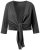 Ulla Popken 794514 Boléro en jersey à nouer Anthracite - Boléros - 