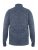 D555 Wilmington Zipper And Button Neck Sweater Blue - Sweatshirts & hoodies - Sweatshirts/Hoodies grande taille homme
