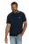 JP1880 802789 Polo à col contrastant blanc Bleu marine - Polos - Polos homme grande taille