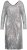 Ulla Popken 804863 Robe à sequins à col V Argent - Robes de soirée - Robes de soirée grande taille
