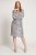 Ulla Popken 804863 Robe à sequins à col V Argent - Robes de soirée - Robes de soirée grande taille