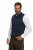 JP1880 Mottled Stretch Knit Stand-up Collar Vest Navy Blue - Vestes - Vestes Homme Grandes Tailles