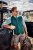 JP1880 Mottled Stretch Knit Stand-up Collar Vest Turquoise Blue - Trachten & Oktoberfest - Tenues Oktoberfest en grandes tailles (Trachten)