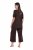 Ulla Popken 806944 Pyjama à manches courtes Marron - Pyjamas/vêtements de détente - 