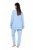 Ulla Popken 810592 Pyjama en dentelle Bleu clair - Pyjamas/vêtements de détente - 