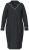 Ulla Popken 812447 Chemise de nuit à col chemise Noir - Chemises de nuit - 