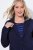 Ulla Popken 812754 Blazer en jersey punto di Roma Bleu marine - Blazers - Blazers grande taille pour femme