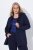Ulla Popken 812754 Blazer en jersey punto di Roma Bleu marine - Blazers - Blazers grande taille pour femme
