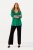Ulla Popken 813306 Pantalon de tailleur large à taille élastique Noir - Pantalons en tissu - Pantalons fluides femme grande taille