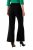 Ulla Popken 813306 Pantalon de tailleur large à taille élastique Noir - Pantalons en tissu - Pantalons fluides femme grande taille