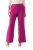 Ulla Popken 813306 Pantalon de tailleur large à taille élastique Magenta - Pantalons en tissu - Pantalons fluides femme grande taille