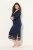 Ulla Popken 815333 Chemise de nuit Bleu marine - Chemises de nuit - 