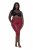 Ulla Popken 815580 Legging collant 3/4 avec protection des cuisses 80 den Rouge - Collants & chaussettes - 