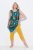 Ulla Popken 815580 Legging collant 3/4 avec protection des cuisses 80 den Jaune moutarde - Collants & chaussettes - 