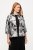 Ulla Popken 816673 Blazer oversize en jacquard manches 3/4 Noir - Blazers - Blazers grande taille pour femme