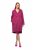 Ulla Popken 816744 Manteau croisé effet laine Rose - Manteaux - Manteaux femme grande taille