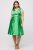 Ulla Popken 817135 Robe de soirée trapèze à col V Vert - Robes de soirée - Robes de soirée grande taille