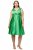 Ulla Popken 817135 Robe de soirée trapèze à col V Vert - Robes de soirée - Robes de soirée grande taille