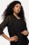 Ulla Popken 817211 Veste oversize en mousseline à col châle Noir - Vestes - Vestes femme grande taille