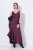 Ulla Popken 820341 Robe en satin sans manches à col V Bordeaux - Robes de soirée - Robes de soirée grande taille