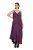 Ulla Popken 820341 Robe en satin sans manches à col V Bordeaux - Robes de soirée - Robes de soirée grande taille
