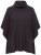 Ulla Popken 820620 Pull poncho à col roulé Brun acajou - Ponchos & capes - 