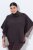 Ulla Popken 820620 Pull poncho à col roulé Brun acajou - Ponchos & capes - 