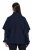 Ulla Popken 820620 Pull poncho à col roulé Bleu marine - Ponchos & capes - 