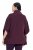 Ulla Popken 820620 Pull poncho à col roulé Prune - Ponchos & capes - 