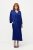 Ulla Popken 821110 Robe en satin à manches courtes et col V Bleu marine - Robes de soirée - Robes de soirée grande taille