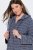 Ulla Popken 821543 Peignoir en éponge rayé Anthracite - Robes de chambre & peignoirs - 
