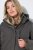 Ulla Popken 821737 Parka matelassée HYPRAR à capuche Gris foncé chiné - Vestes - Vestes femme grande taille
