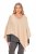 Ulla Popken Knit Pointed Hem Poncho Nature Melange - Sweatshirts & hoodies - 