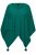 Ulla Popken Knit Pointed Hem Poncho Emerald Green - Sweatshirts & hoodies - 