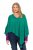 Ulla Popken Knit Pointed Hem Poncho Emerald Green - Sweatshirts & hoodies - 