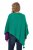 Ulla Popken Knit Pointed Hem Poncho Emerald Green - Sweatshirts & hoodies - 