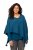 Ulla Popken Knit Pointed Hem Poncho Cerulean - Sweatshirts & hoodies - 