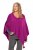 Ulla Popken Knit Pointed Hem Poncho Berry - Sweatshirts & hoodies - 